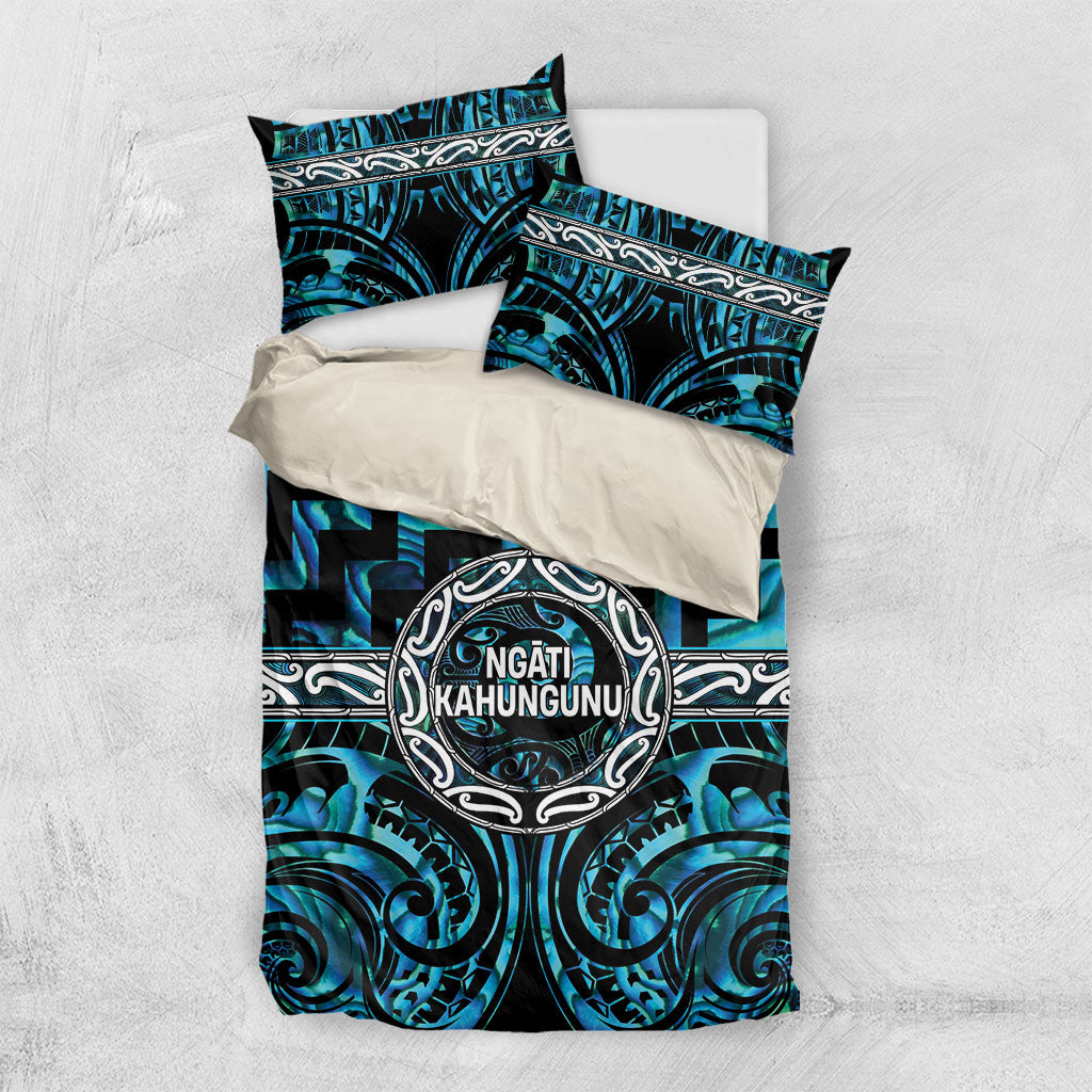 Aotearoa Ngati Kahungunu Bedding Set Maori Iwi Poutama Puhoro Tattoo