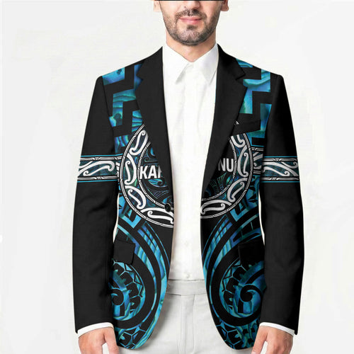 Aotearoa Ngati Kahungunu Personalised Blazer Maori Iwi Poutama Puhoro Tattoo