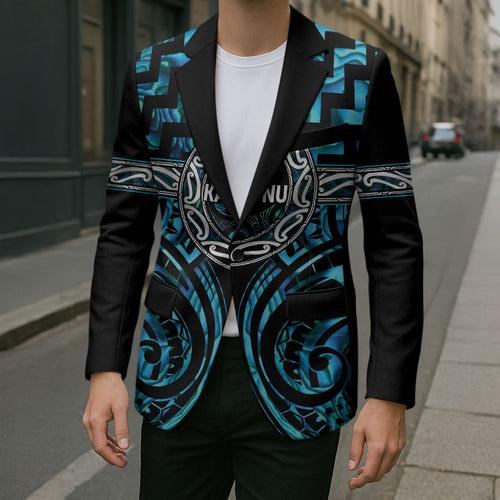 Aotearoa Ngati Kahungunu Personalised Blazer Maori Iwi Poutama Puhoro Tattoo