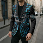 Aotearoa Ngati Kahungunu Personalised Blazer Maori Iwi Poutama Puhoro Tattoo