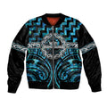 Aotearoa Ngati Kahungunu Personalised Bomber Jacket Maori Iwi Poutama Puhoro Tattoo