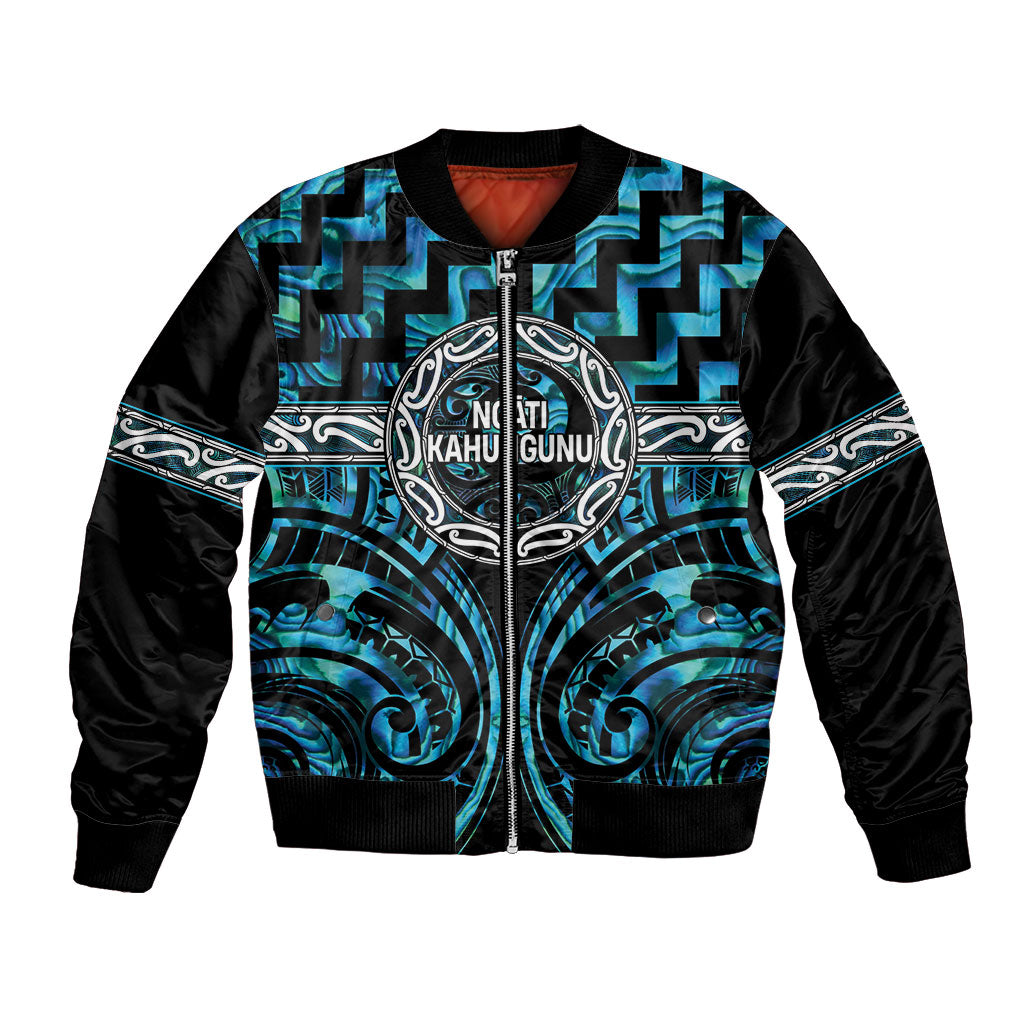Aotearoa Ngati Kahungunu Personalised Bomber Jacket Maori Iwi Poutama Puhoro Tattoo
