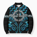 Aotearoa Ngati Kahungunu Personalised Bomber Puffer Jacket Maori Iwi Poutama Puhoro Tattoo