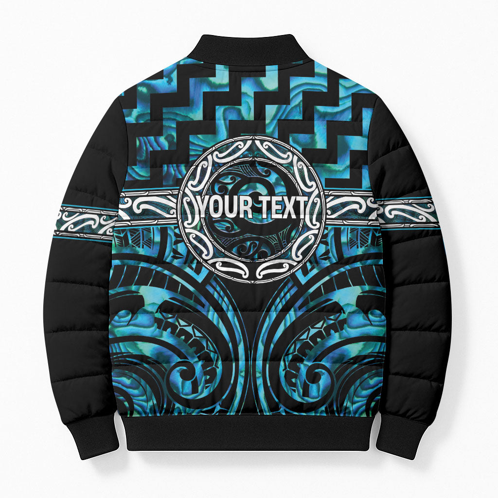 Aotearoa Ngati Kahungunu Personalised Bomber Puffer Jacket Maori Iwi Poutama Puhoro Tattoo