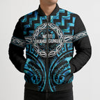 Aotearoa Ngati Kahungunu Personalised Bomber Puffer Jacket Maori Iwi Poutama Puhoro Tattoo
