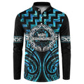 Aotearoa Ngati Kahungunu Personalised Button Sweatshirt Maori Iwi Poutama Puhoro Tattoo