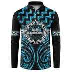 Aotearoa Ngati Kahungunu Personalised Button Sweatshirt Maori Iwi Poutama Puhoro Tattoo