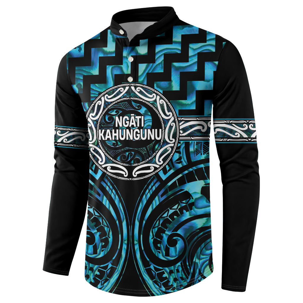 Aotearoa Ngati Kahungunu Personalised Button Sweatshirt Maori Iwi Poutama Puhoro Tattoo