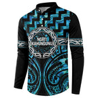 Aotearoa Ngati Kahungunu Personalised Button Sweatshirt Maori Iwi Poutama Puhoro Tattoo