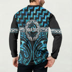 Aotearoa Ngati Kahungunu Personalised Button Sweatshirt Maori Iwi Poutama Puhoro Tattoo