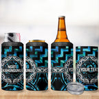 Aotearoa Ngati Kahungunu Personalised 4 in 1 Can Cooler Tumbler Maori Iwi Poutama Puhoro Tattoo