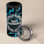 Aotearoa Ngati Kahungunu Personalised 4 in 1 Can Cooler Tumbler Maori Iwi Poutama Puhoro Tattoo