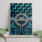 Aotearoa Ngati Kahungunu Canvas Wall Art Maori Iwi Poutama Puhoro Tattoo