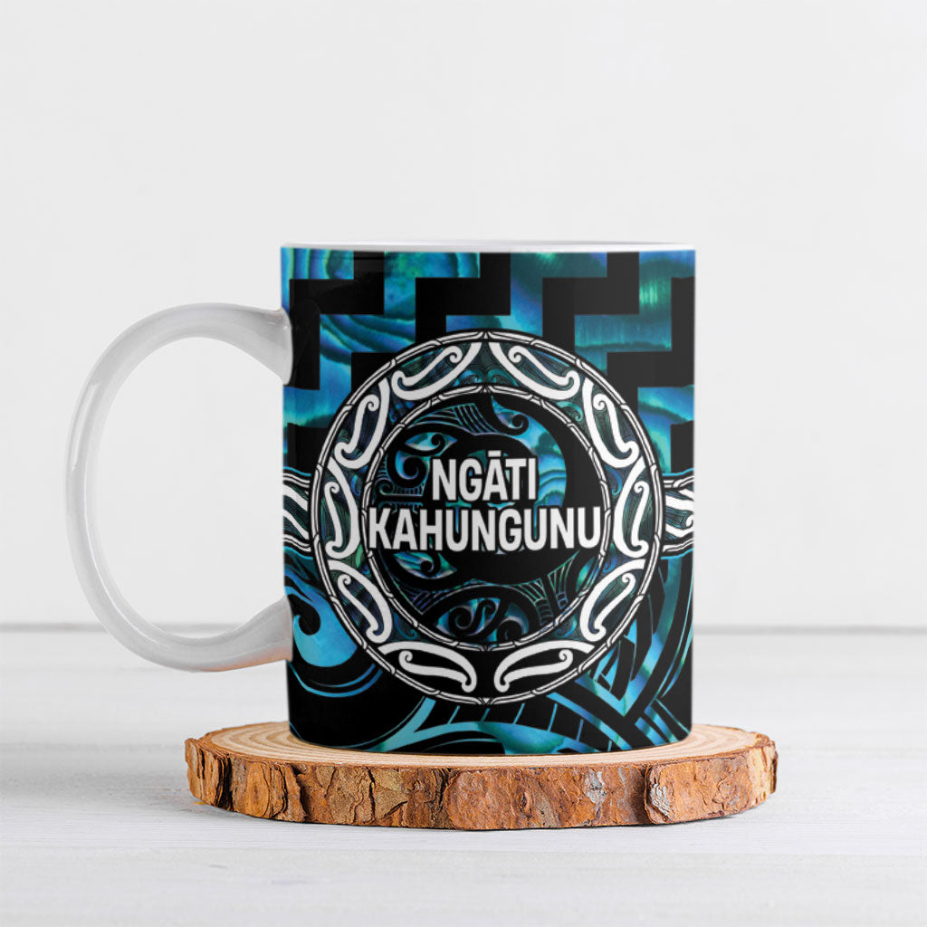 Aotearoa Ngati Kahungunu Personalised Ceramic Mug Maori Iwi Poutama Puhoro Tattoo