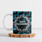 Aotearoa Ngati Kahungunu Personalised Ceramic Mug Maori Iwi Poutama Puhoro Tattoo