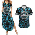 Aotearoa Ngati Kahungunu Personalised Couples Matching Summer Maxi Dress and Hawaiian Shirt Maori Iwi Poutama Puhoro Tattoo
