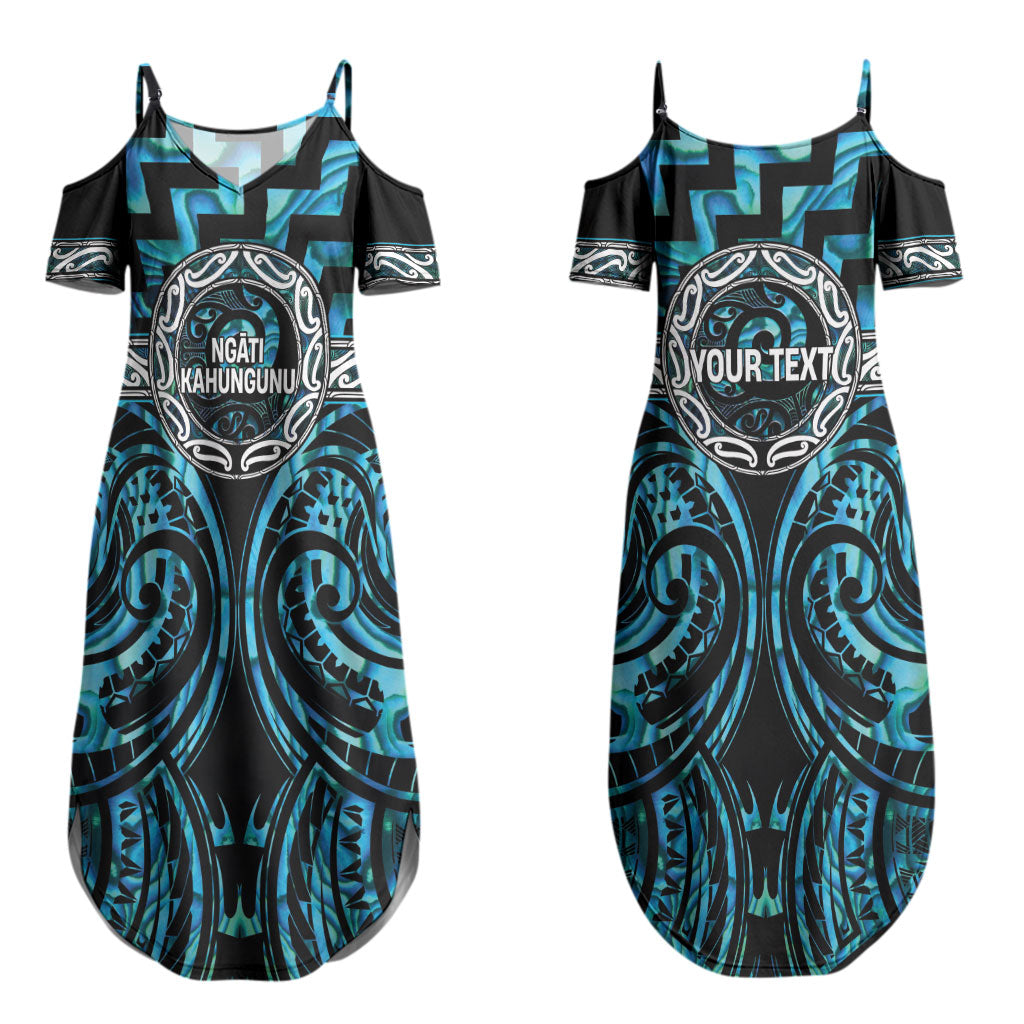 Aotearoa Ngati Kahungunu Personalised Couples Matching Summer Maxi Dress and Hawaiian Shirt Maori Iwi Poutama Puhoro Tattoo