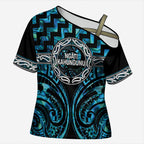 Aotearoa Ngati Kahungunu Personalised Cross Shoulder Shirt Maori Iwi Poutama Puhoro Tattoo
