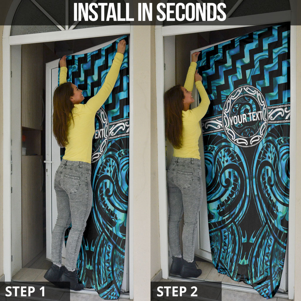 Aotearoa Ngati Kahungunu Personalised Door Cover Maori Iwi Poutama Puhoro Tattoo