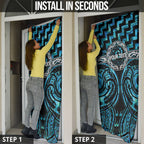 Aotearoa Ngati Kahungunu Personalised Door Cover Maori Iwi Poutama Puhoro Tattoo