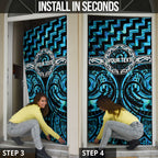 Aotearoa Ngati Kahungunu Personalised Door Cover Maori Iwi Poutama Puhoro Tattoo