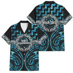 Aotearoa Ngati Kahungunu Personalised Family Matching Off Shoulder Maxi Dress and Hawaiian Shirt Maori Iwi Poutama Puhoro Tattoo