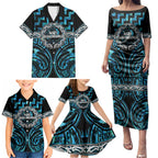 Aotearoa Ngati Kahungunu Personalised Family Matching Puletasi and Hawaiian Shirt Maori Iwi Poutama Puhoro Tattoo