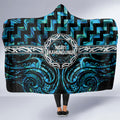 Aotearoa Ngati Kahungunu Hooded Blanket Maori Iwi Poutama Puhoro Tattoo