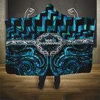 Aotearoa Ngati Kahungunu Hooded Blanket Maori Iwi Poutama Puhoro Tattoo