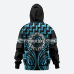 Aotearoa Ngati Kahungunu Personalised Hoodie Maori Iwi Poutama Puhoro Tattoo