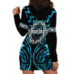 Aotearoa Ngati Kahungunu Personalised Hoodie Dress Maori Iwi Poutama Puhoro Tattoo