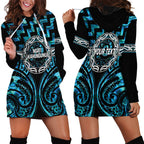 Aotearoa Ngati Kahungunu Personalised Hoodie Dress Maori Iwi Poutama Puhoro Tattoo
