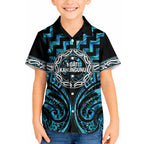 Aotearoa Ngati Kahungunu Personalised Kid Hawaiian Shirt Maori Iwi Poutama Puhoro Tattoo