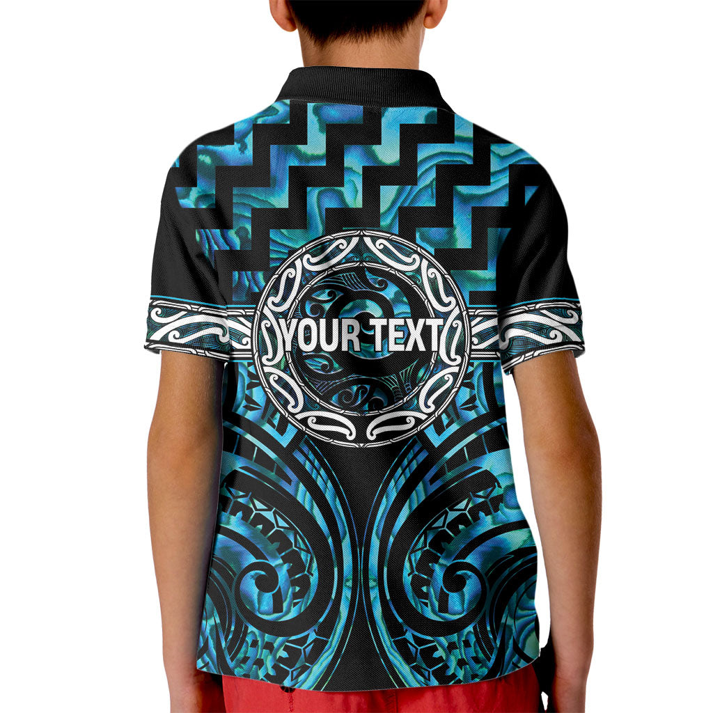 Aotearoa Ngati Kahungunu Personalised Kid Polo Shirt Maori Iwi Poutama Puhoro Tattoo