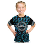 Aotearoa Ngati Kahungunu Personalised Kid T Shirt Maori Iwi Poutama Puhoro Tattoo