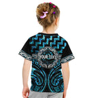 Aotearoa Ngati Kahungunu Personalised Kid T Shirt Maori Iwi Poutama Puhoro Tattoo