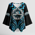Aotearoa Ngati Kahungunu Personalised Kimono Sleeve Blouse Maori Iwi Poutama Puhoro Tattoo