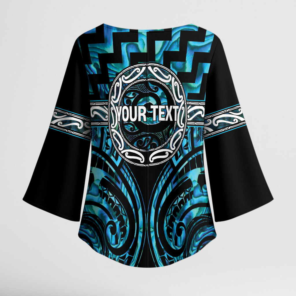 Aotearoa Ngati Kahungunu Personalised Kimono Sleeve Blouse Maori Iwi Poutama Puhoro Tattoo
