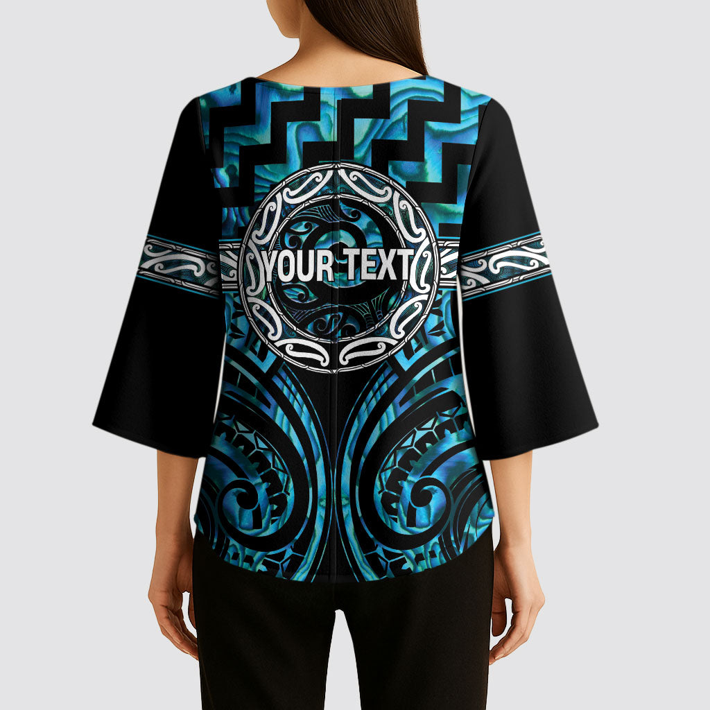 Aotearoa Ngati Kahungunu Personalised Kimono Sleeve Blouse Maori Iwi Poutama Puhoro Tattoo