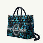 Aotearoa Ngati Kahungunu Leather Bag Maori Iwi Poutama Puhoro Tattoo