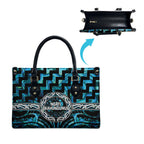 Aotearoa Ngati Kahungunu Leather Bag Maori Iwi Poutama Puhoro Tattoo
