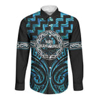 Aotearoa Ngati Kahungunu Personalised Long Sleeve Button Shirt Maori Iwi Poutama Puhoro Tattoo