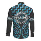Aotearoa Ngati Kahungunu Personalised Long Sleeve Button Shirt Maori Iwi Poutama Puhoro Tattoo