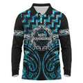 Aotearoa Ngati Kahungunu Personalised Long Sleeve Polo Shirt Maori Iwi Poutama Puhoro Tattoo