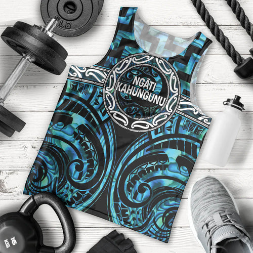 Aotearoa Ngati Kahungunu Personalised Men Tank Top Maori Iwi Poutama Puhoro Tattoo