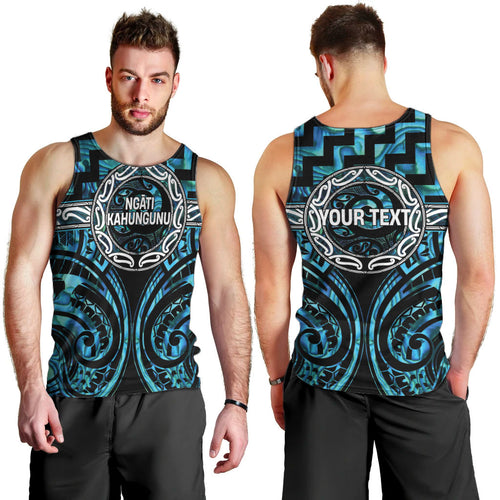 Aotearoa Ngati Kahungunu Personalised Men Tank Top Maori Iwi Poutama Puhoro Tattoo