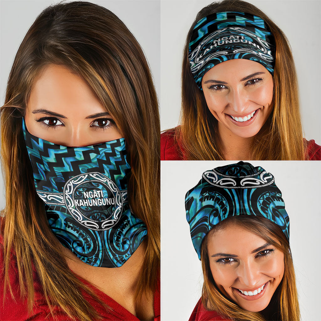 Aotearoa Ngati Kahungunu Neck Gaiter Maori Iwi Poutama Puhoro Tattoo
