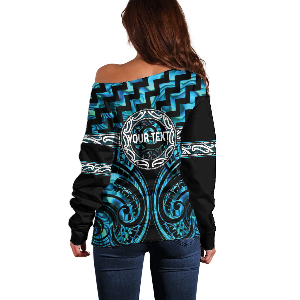 Aotearoa Ngati Kahungunu Personalised Off Shoulder Sweater Maori Iwi Poutama Puhoro Tattoo