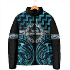 Aotearoa Ngati Kahungunu Personalised Padded Jacket Maori Iwi Poutama Puhoro Tattoo