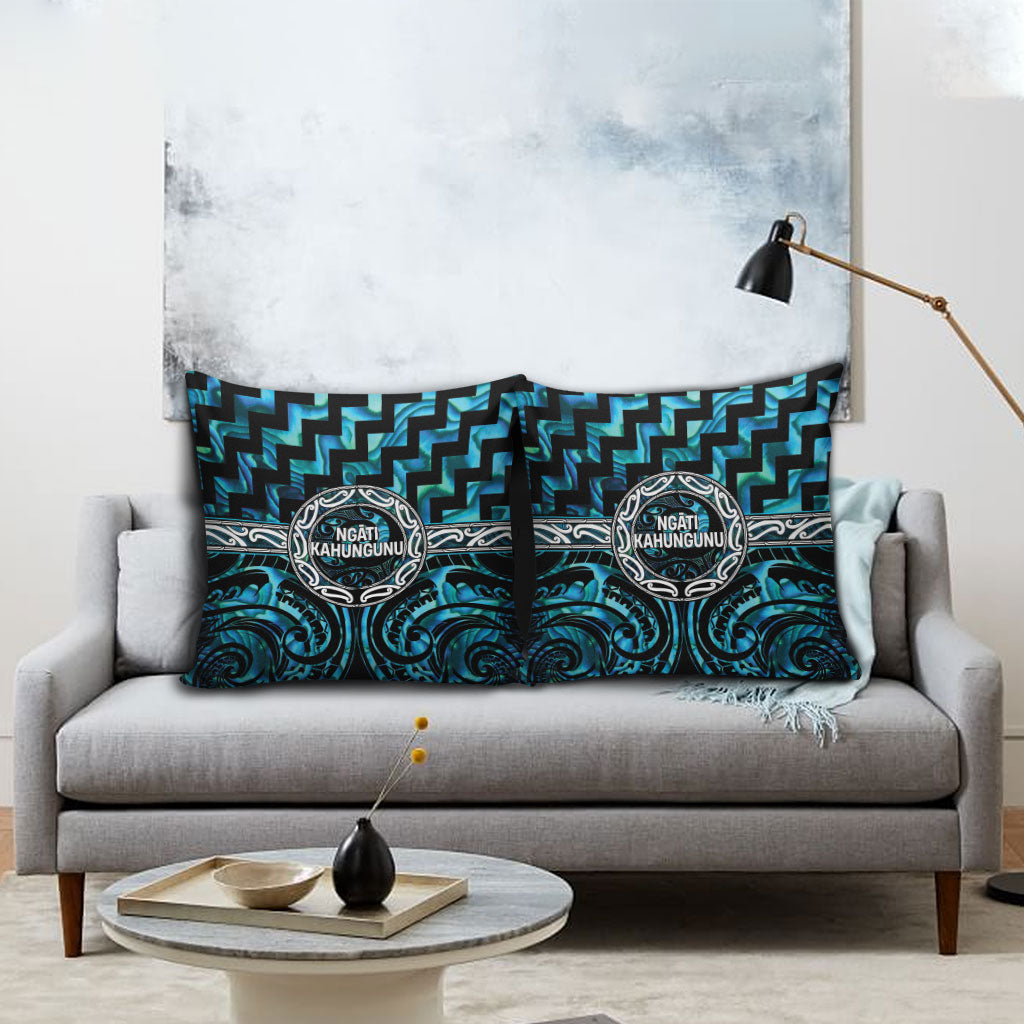 Aotearoa Ngati Kahungunu Pillow Cover Maori Iwi Poutama Puhoro Tattoo